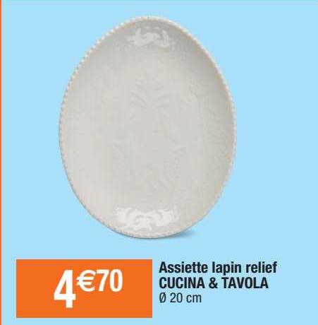 assiette lapin relief cucina & tavola