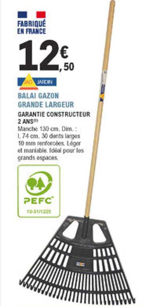 balai gazon grande largeur