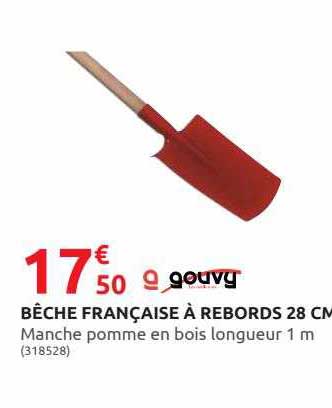 Bêche Française à Rebords 28 Cm