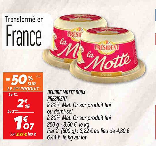 beurre motte doux président