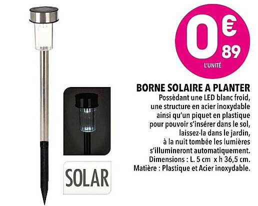 borne solaire à planter