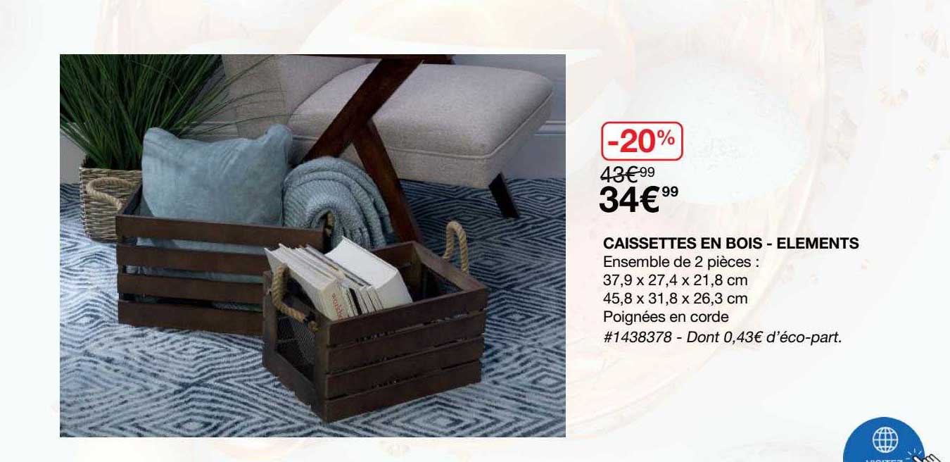 caissettes en bois - éléments