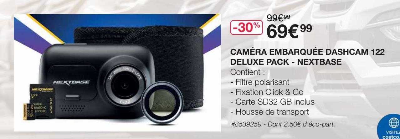 caméra embarquée dashcam 122 deluxe pack - nextbase