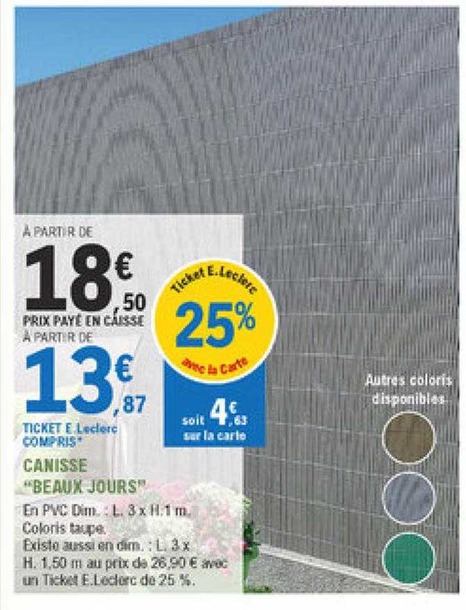 Canisse "beaux Jours"