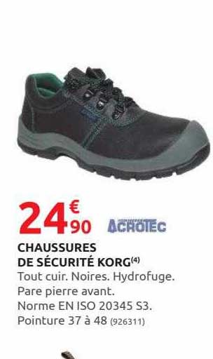 chaussures de sécuité korg