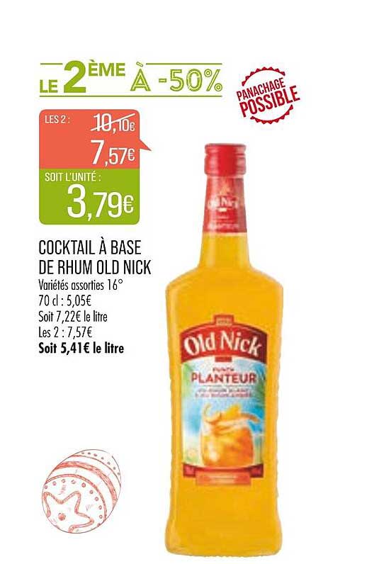 cocktail à base de rhum old nick