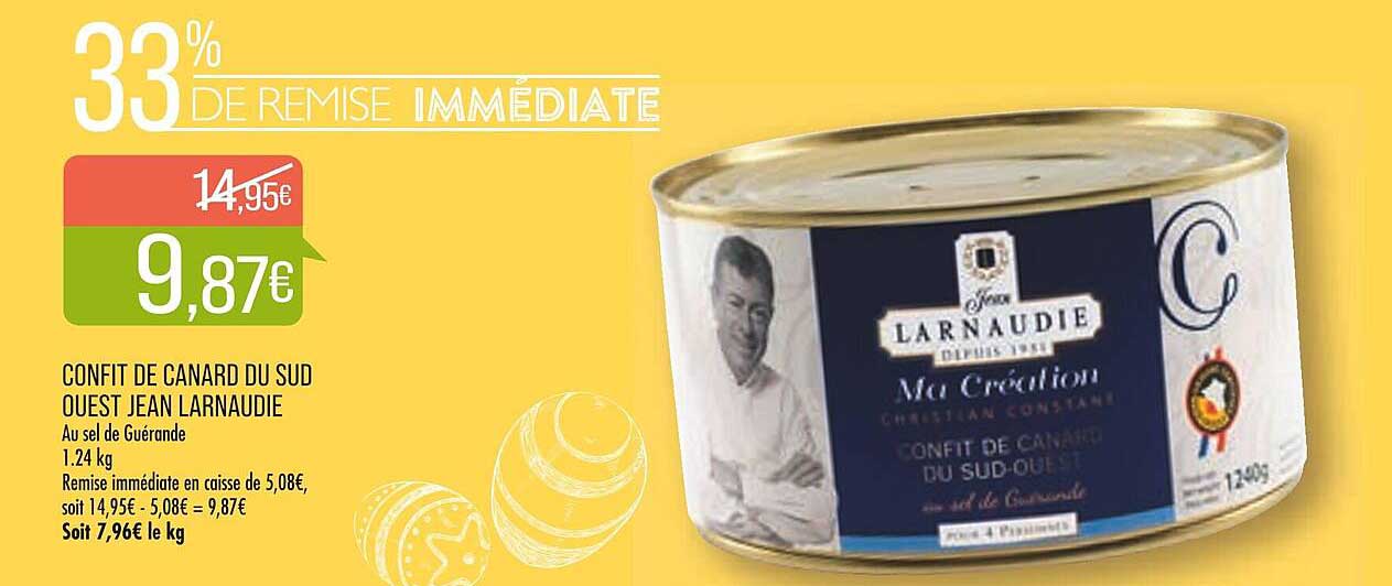 confit de canard du sud ouest jean larnaudie