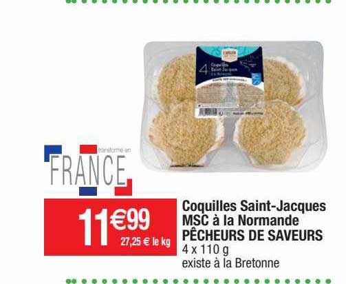 coquilles saint-jacques msc à la normande pêcheurs de saveurs