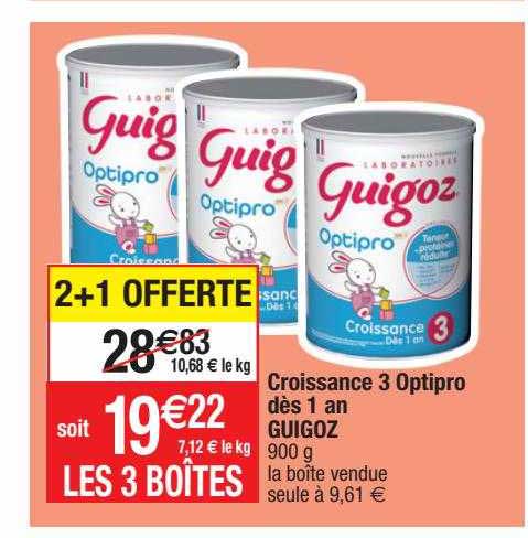 croissance 3 optipro dès 1 ans guigoz