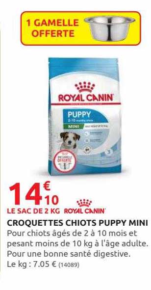 croquettes chiots puppy mini royal canin