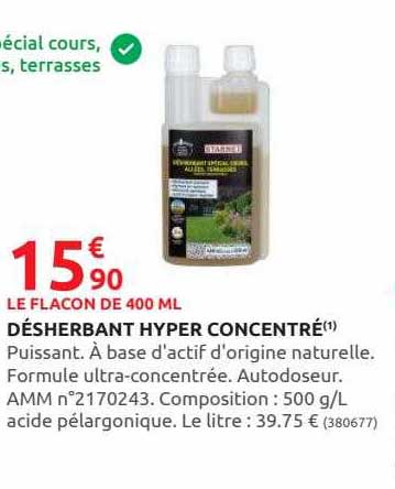 désherbant hyper concentré