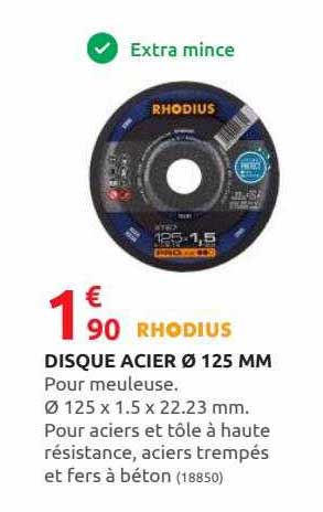 Disque Acier ø 125 Mm Rhodius