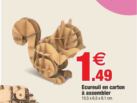 écureuil en carton à assembler