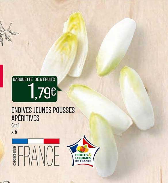 endives jeunes pousses apéritives