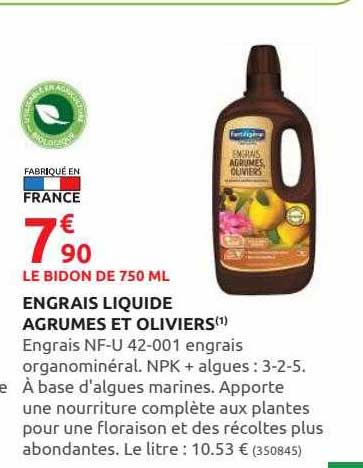 engrais liquide agrumes et oliviers