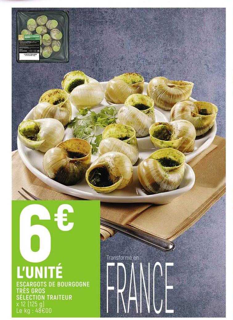 escargots de bourgogne très gros sélection traiteur