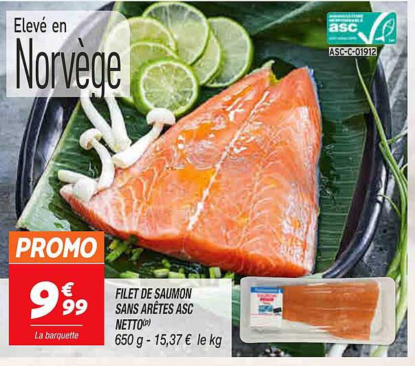 filet de saumon sans arêtes asc netto