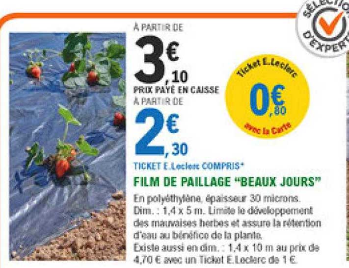 film de paillage "beaux jours"