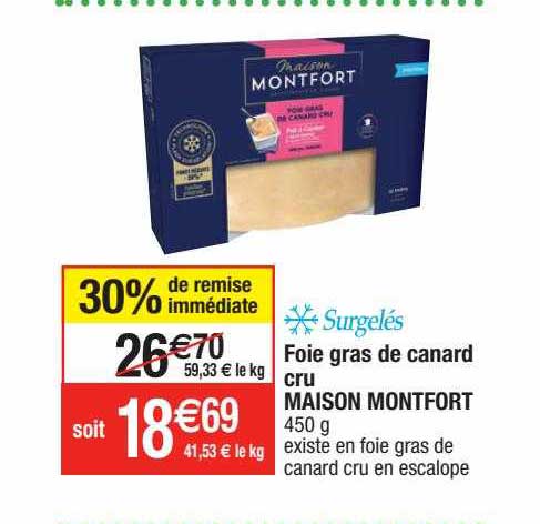 Foie Gros De Canard Cru Maison Momntfort