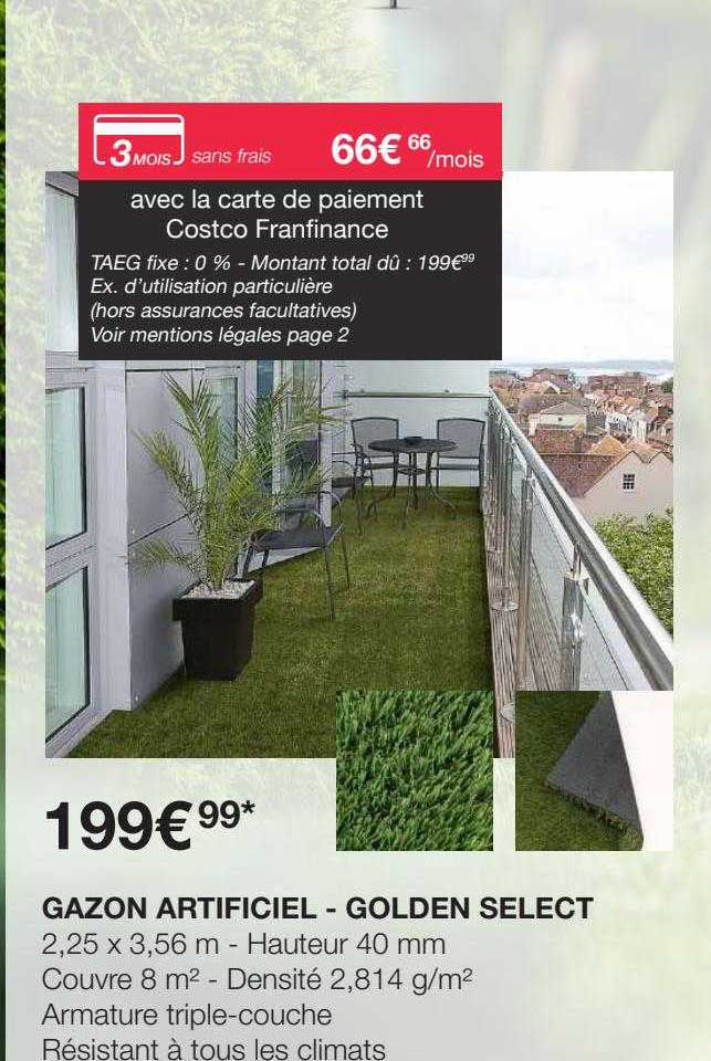 gazon artificiel - golden select