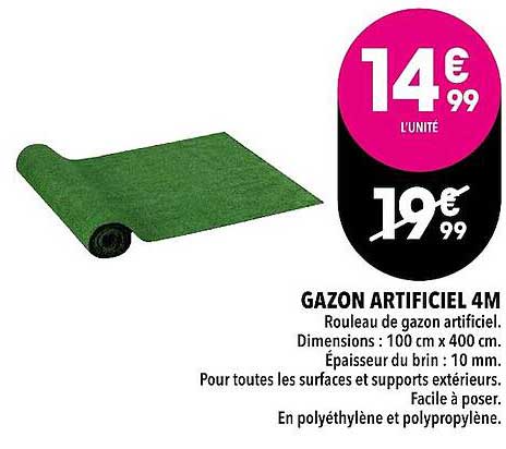 gazon artificiel 4 m