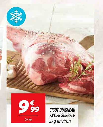 gigot d'agneau entier surgelé