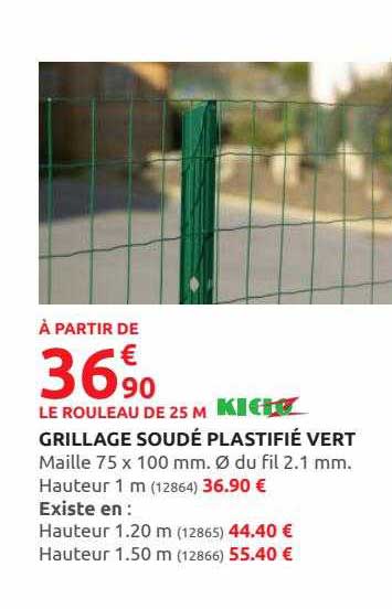 Grillage Soudé Plastifié Vert Kiclo
