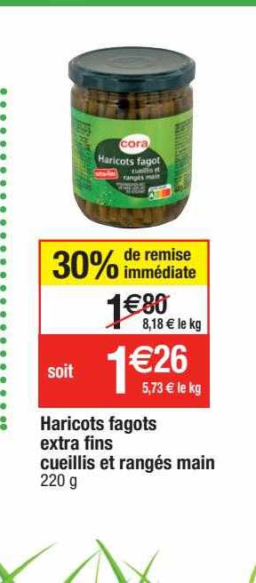 Haricots Fagots Extra Fins Cueillis Et Rangés Main