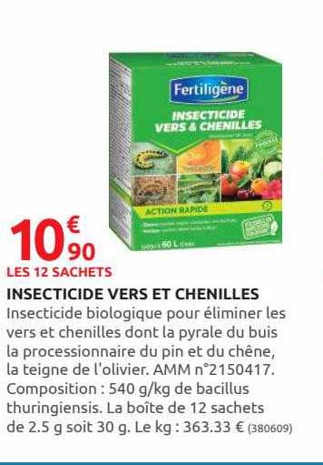 insecticide vers et chenilles fertiligène