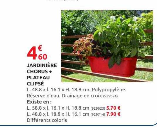 jardinière chorus + plateau clipsé