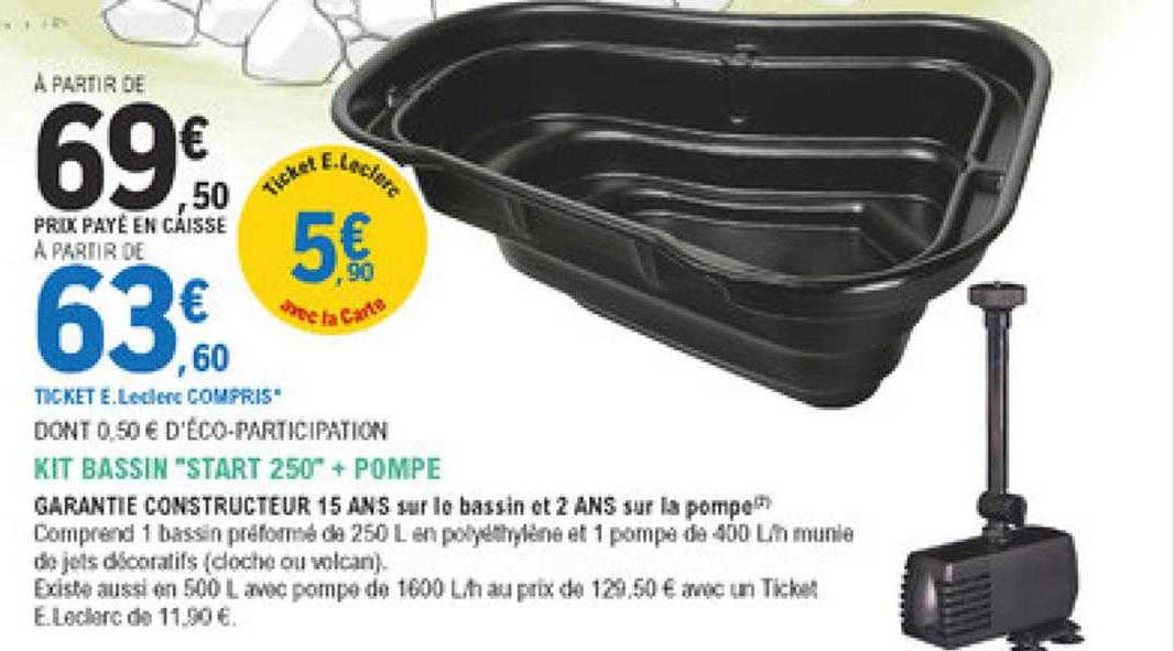 kit bassin "start 250 + pompe