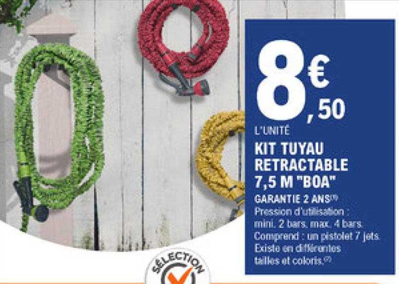kit tuyau retractable 7,5 m "boa"
