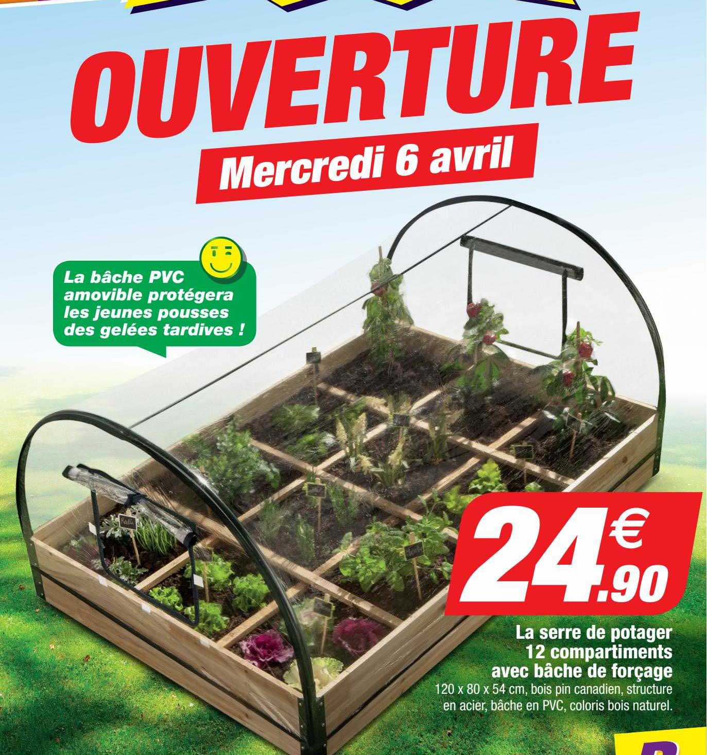 La Serre De Potager 12 Compartiments Avec Bâche De Forçage