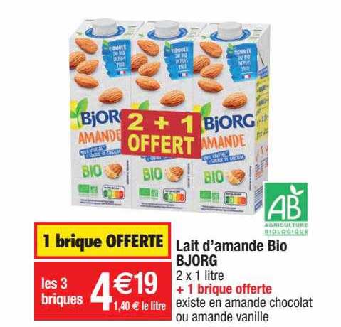 lait d'amande bio bjorg