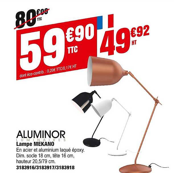 lampe mekano aluminor