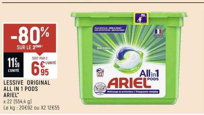lessive original all in 1 pods ariel