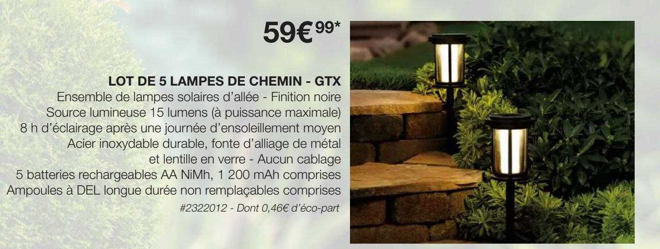 lot de 5 lapes de chemin - gtx