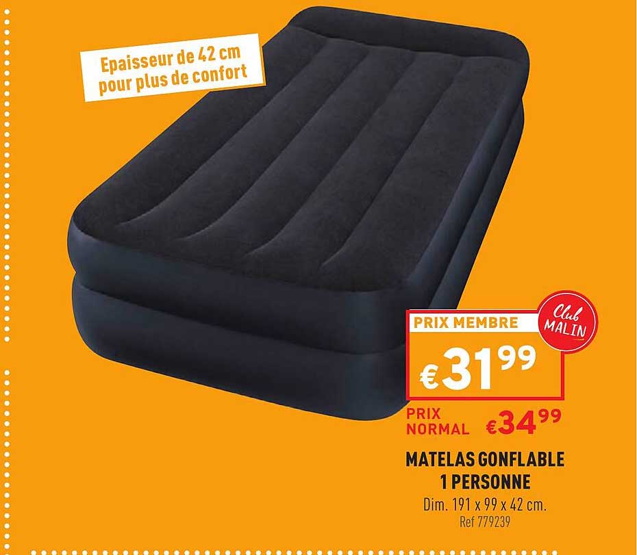 matelas gonflable 1 personne