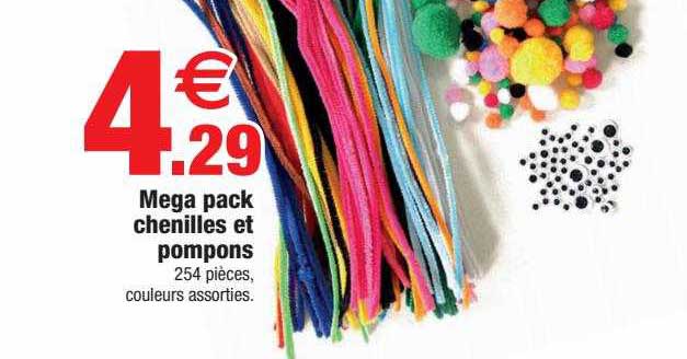 méga pack chenilles et pompons