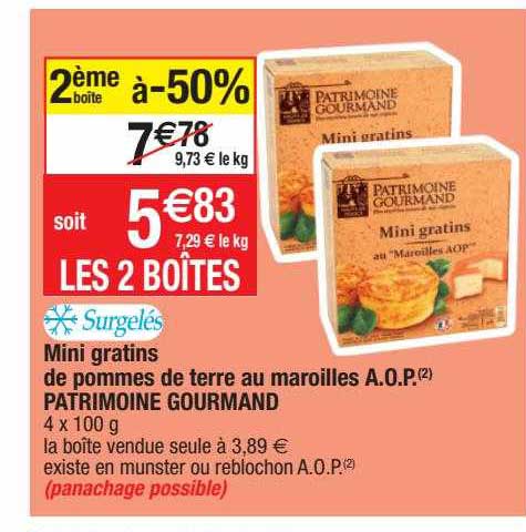 mini gratins de pommes de terre au maroilles a.o.p. patrimoine gourmand