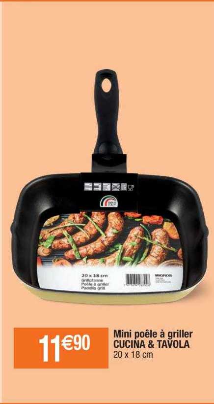 mini poêle à griller cucina & tavola