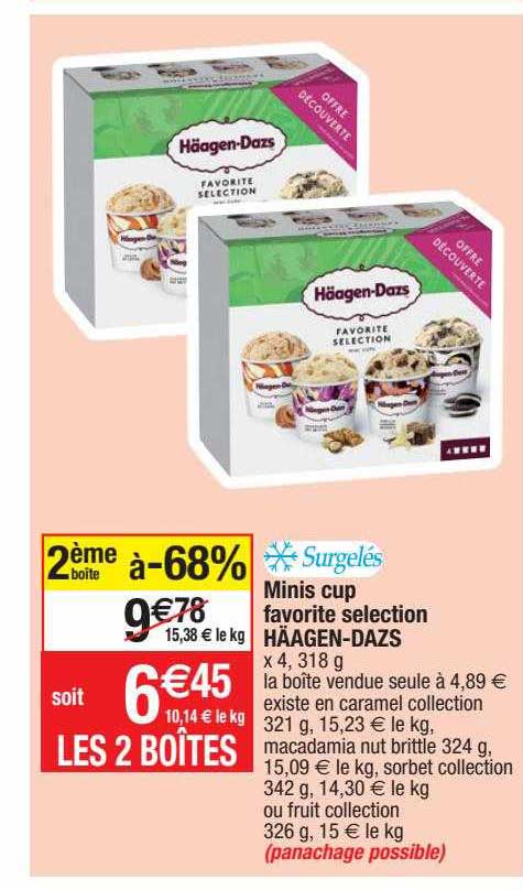 minis cup favorite sélection häagen-dazs