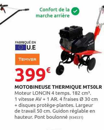 Motobineuse Thermique Mt50lr Temver