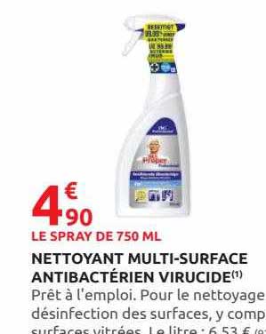 nettoyant multi-surface antibactérien virucide