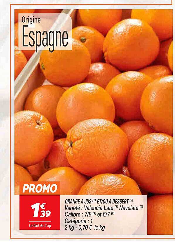 orange à jus et-ou à dessert