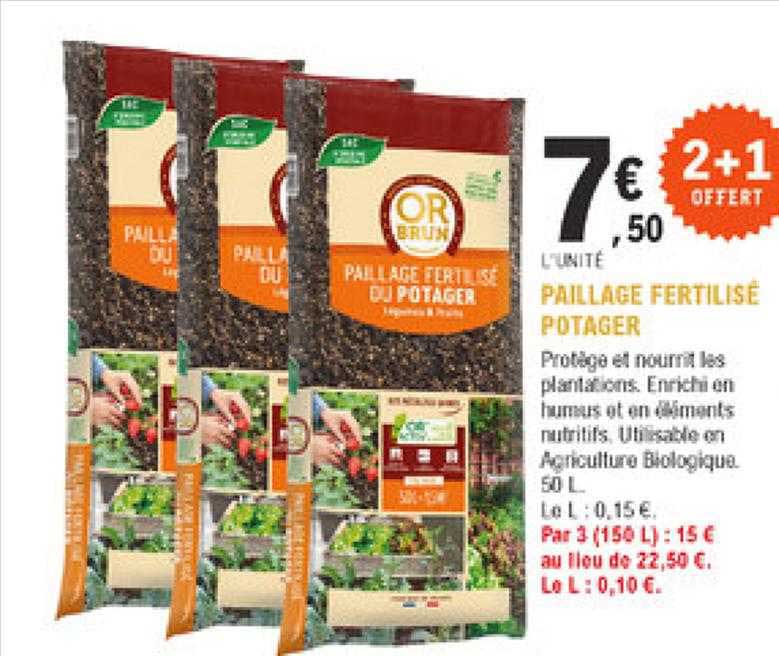 Paillage Fertilisé Potager Or Brun