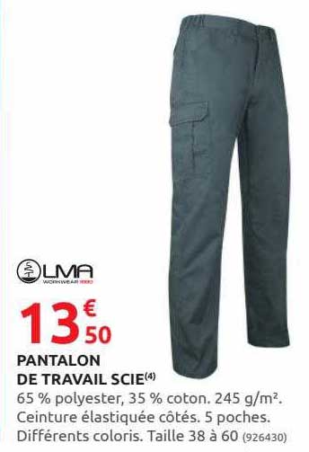 pantalon de travail scie lma