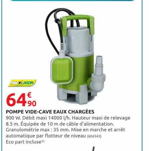 Pompe Vide-cave Eaux Chargées Macxi Jardin