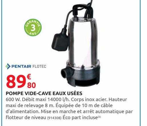 pompe vide-cave eaux usées pentair flotec