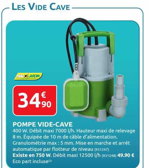 pompe vide-cave macxi jardin